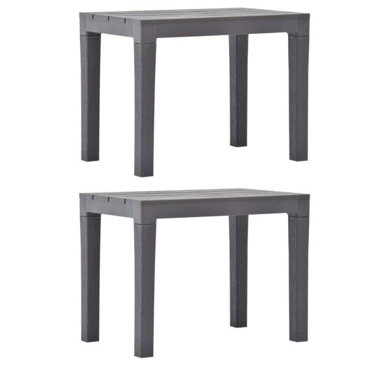 furnicato Gartenbank Gartenbänke 2 Stk. Moccafarben Kunststoff (1-St) von furnicato