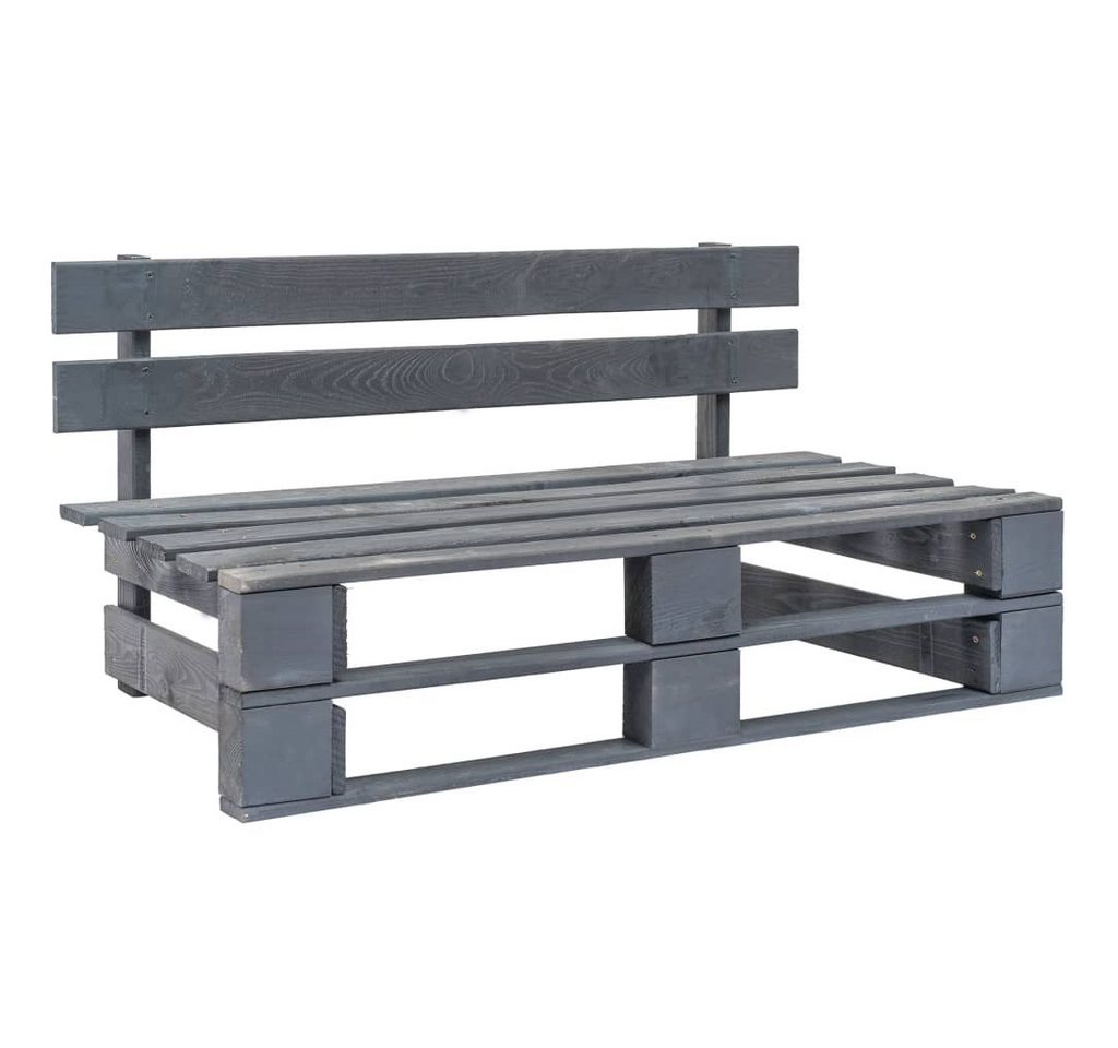 furnicato Gartenbank Outdoor-Bank Paletten Holz Grau (1-St) von furnicato