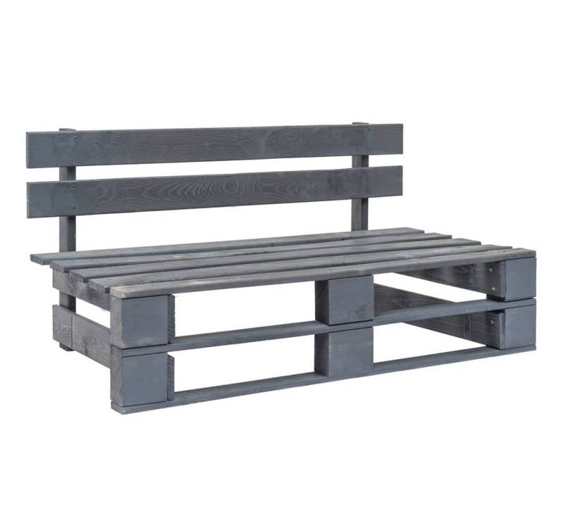 furnicato Gartenbank Outdoor-Bank Paletten Holz Grau (1-St) von furnicato