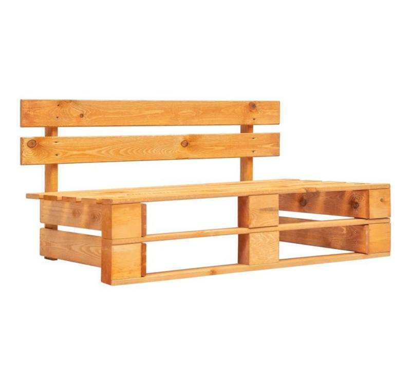 furnicato Gartenbank Outdoor-Bank Paletten Holz Honigbraun (1-St) von furnicato