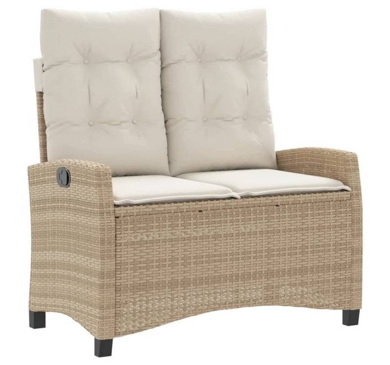 furnicato Gartenbank Verstellbar mit Kissen Beige Poly Rattan (1-St) furnicato Gartenbank Verstellbar mit Kissen Beige Poly Rattan (1-St) von furnicato
