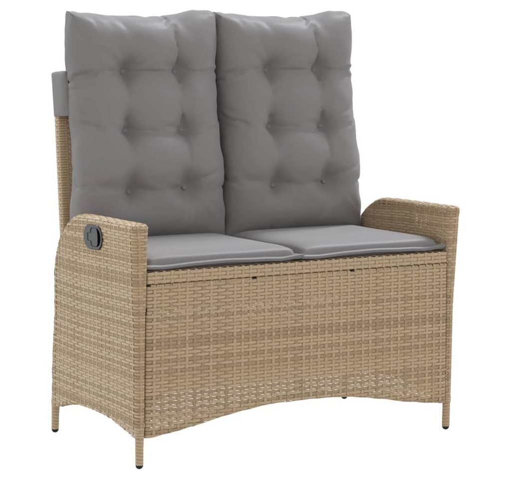 furnicato Gartenbank Verstellbar mit Kissen Beige Poly Rattan (1-St) furnicato Gartenbank Verstellbar mit Kissen Beige Poly Rattan (1-St) von furnicato