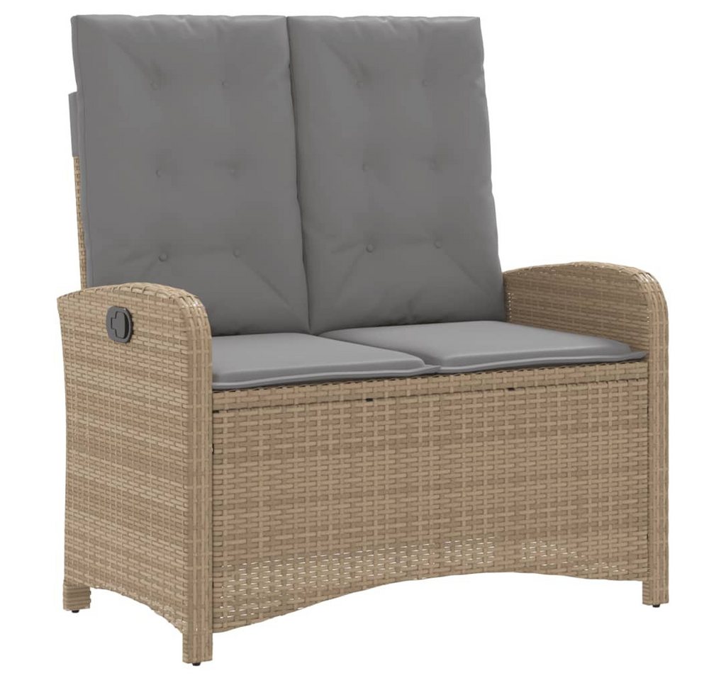 furnicato Gartenbank Verstellbar mit Kissen Beige Poly Rattan (1-St) furnicato Gartenbank Verstellbar mit Kissen Beige Poly Rattan (1-St) von furnicato