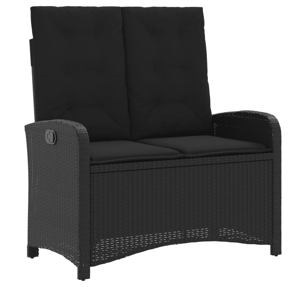 furnicato Gartenbank Verstellbar mit Kissen Schwarz Poly Rattan (1-St) furnicato Gartenbank Verstellbar mit Kissen Schwarz Poly Rattan (1-St) von furnicato