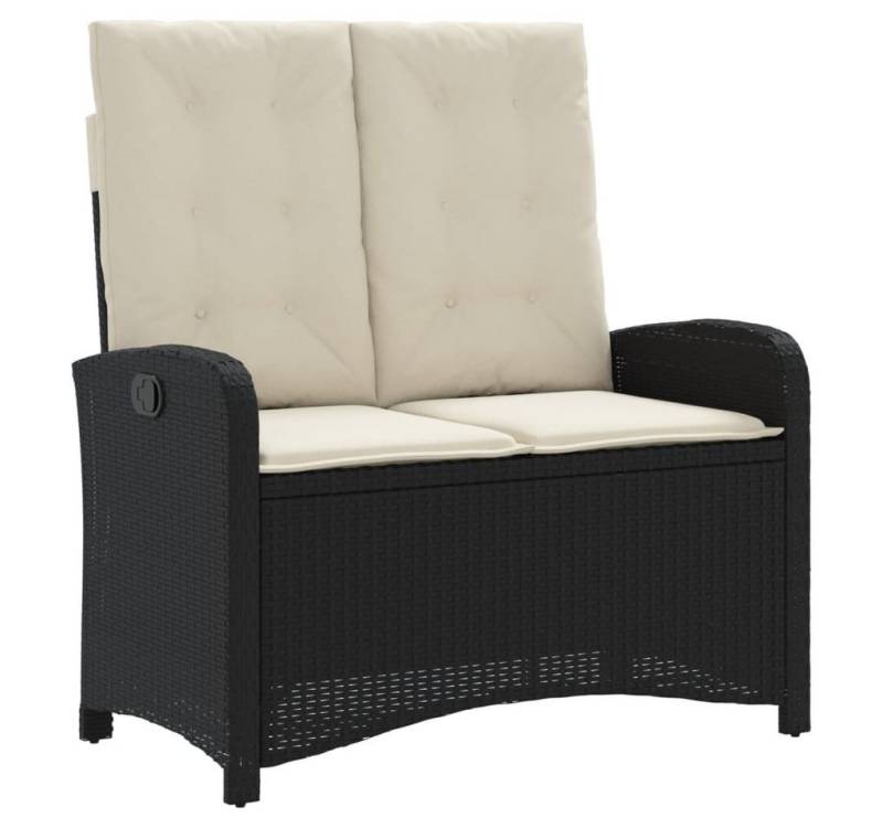 furnicato Gartenbank Verstellbar mit Kissen Schwarz Poly Rattan (1-St) furnicato Gartenbank Verstellbar mit Kissen Schwarz Poly Rattan (1-St) von furnicato