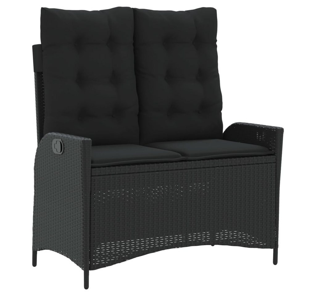 furnicato Gartenbank Verstellbar mit Kissen Schwarz Poly Rattan (1-St) furnicato Gartenbank Verstellbar mit Kissen Schwarz Poly Rattan (1-St) von furnicato