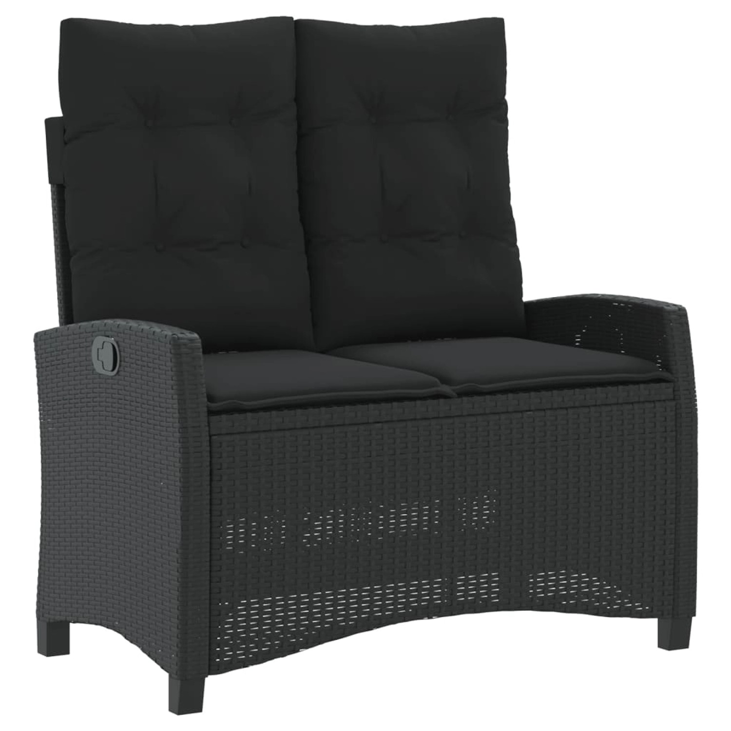 furnicato Gartenbank Verstellbar mit Kissen Schwarz Poly Rattan furnicato Gartenbank Verstellbar mit Kissen Schwarz Poly Rattan von furnicato