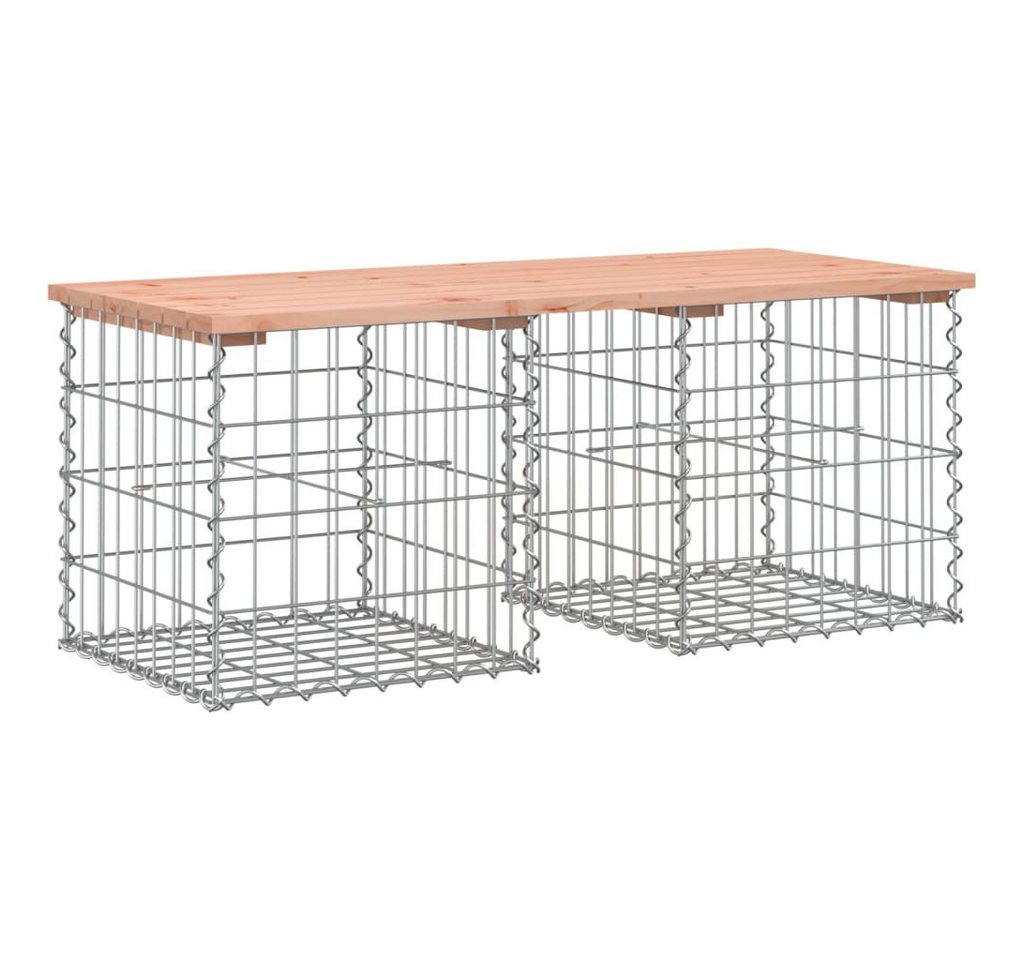 furnicato Gartenbank aus Gabionen 103x44x42 cm Massivholz Douglasie (1-St) von furnicato