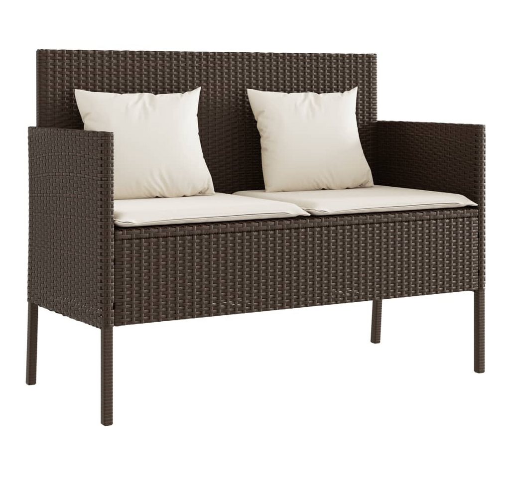 furnicato Gartenbank mit Kissen Braun Poly Rattan (1-St) furnicato Gartenbank mit Kissen Braun Poly Rattan (1-St) von furnicato
