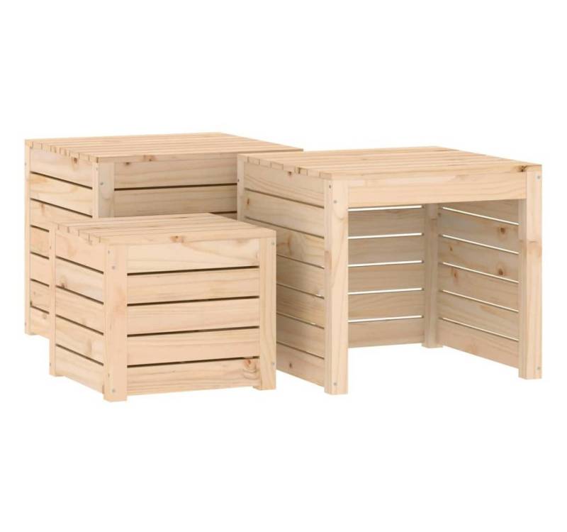 furnicato Gartenbox 3-tlg. Gartenbox-Set Massivholz Kiefer (1 St) von furnicato
