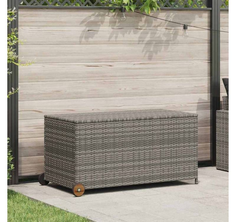 furnicato Gartenbox Garten-Auflagenbox Hellgrau 120x65x61 cm Poly Rattan (1 St) von furnicato