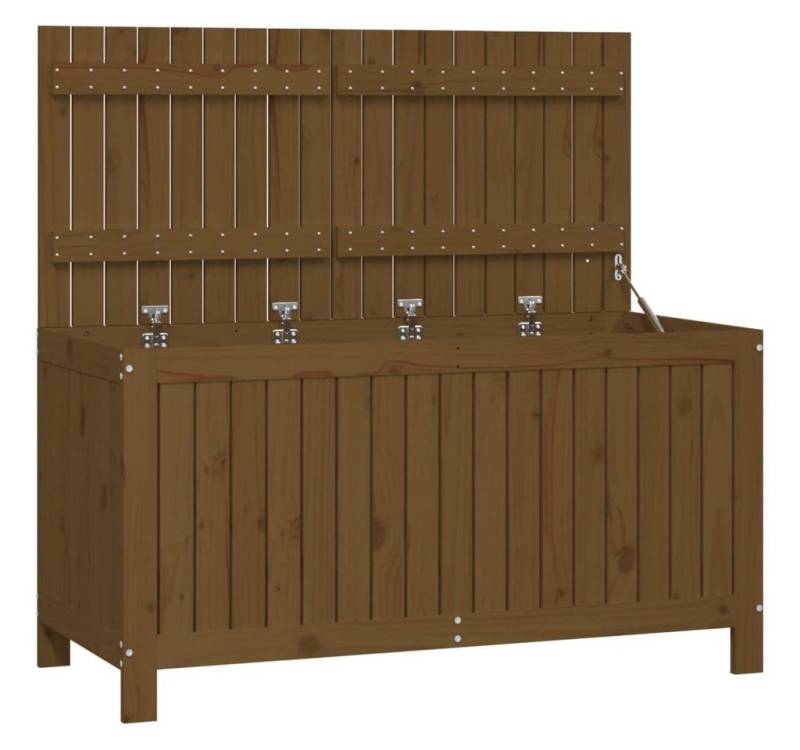 furnicato Gartenbox Gartentruhe Honigbraun 121x55x64 cm Massivholz Kiefer (1 St) von furnicato