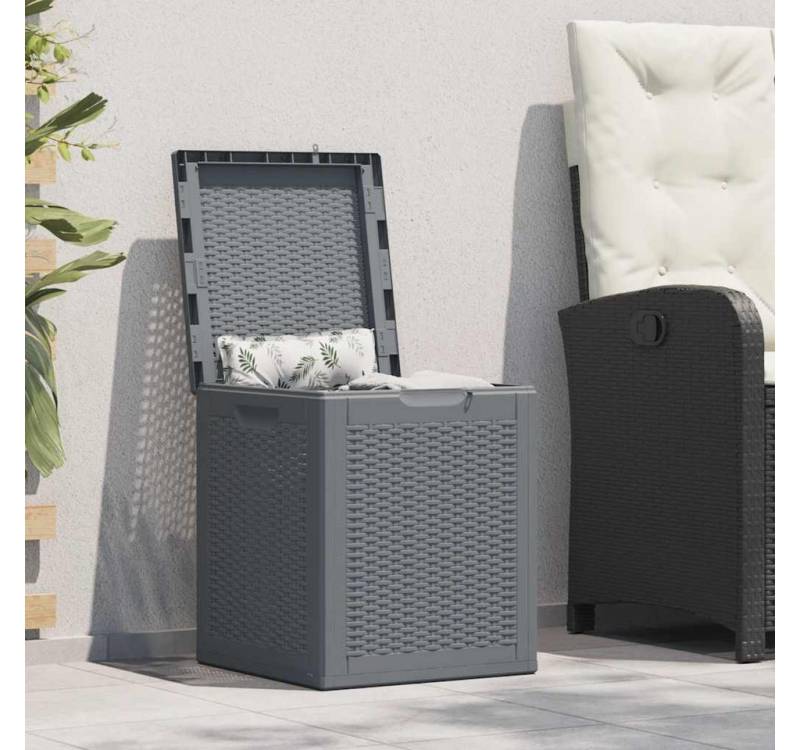 furnicato Gartenbox Grau PP Rattan 90 L (1 St) von furnicato