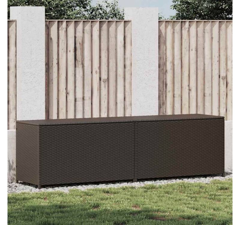 furnicato Gartenbox Poly Rattan 200x50x60 cm Braun (1 St) von furnicato