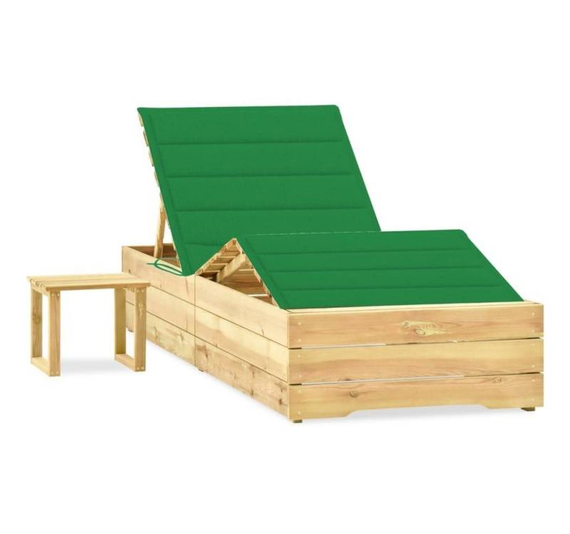 furnicato Gartenliege Garten-Sonnenliege mit Tisch und Auflage Kiefer Imprägniert, 1 St. furnicato Gartenliege Garten-Sonnenliege mit Tisch und Auflage Kiefer Imprägniert, 1 St. von furnicato