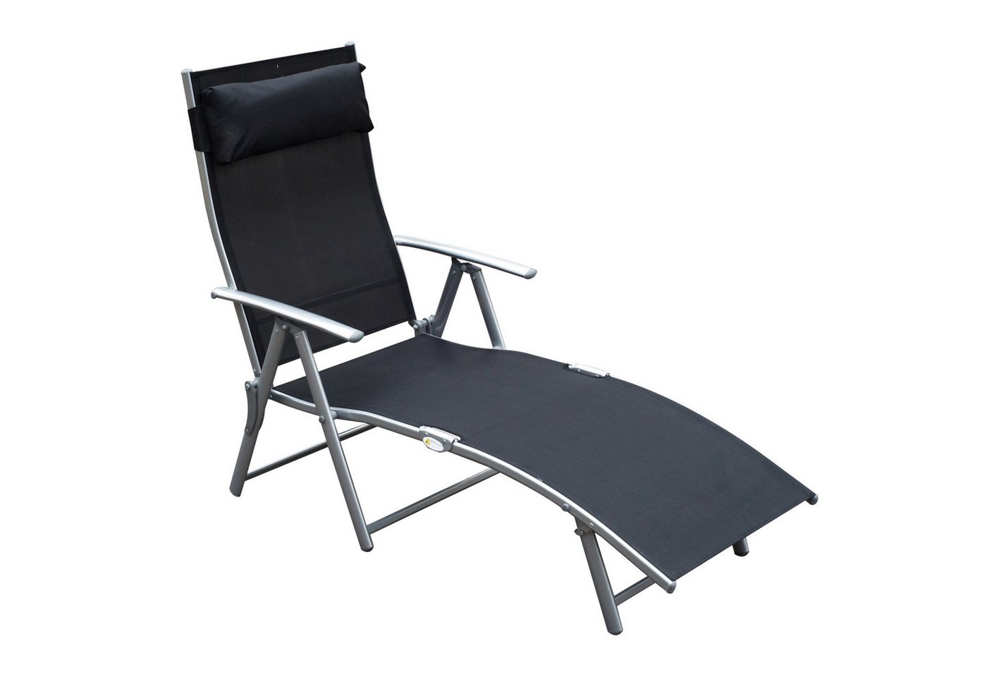 furnicato Gartenliege Sonnenliege klappbar Strandliege mit Kissen Liegestuhl mit 7-Fach vers, 1 St. von furnicato
