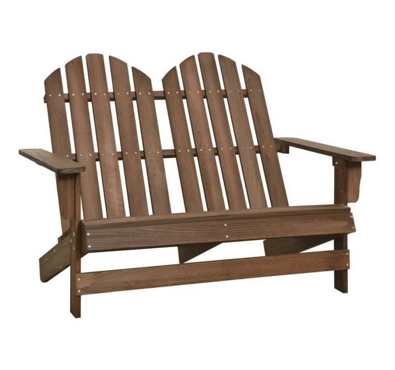 furnicato Gartenstuhl Adirondack-Gartenbank 2-Sitzer Massivholz Tanne Braun von furnicato