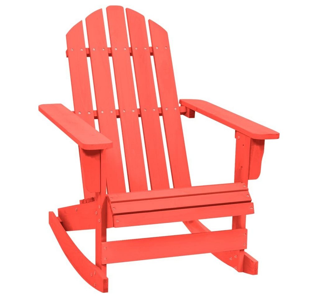 furnicato Gartenstuhl Adirondack-Schaukelstuhl Massivholz Tanne Rot (1 St) von furnicato