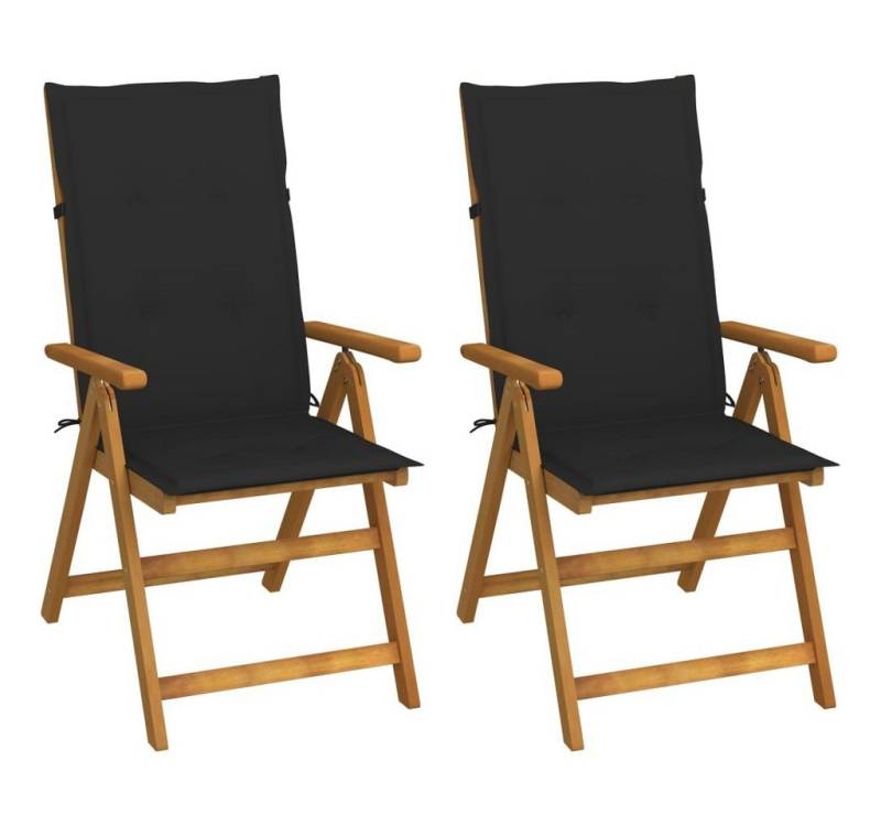 furnicato Gartenstuhl Garten-Liegestühle 2 Stk. mit Kissen Massivholz (1 St) von furnicato