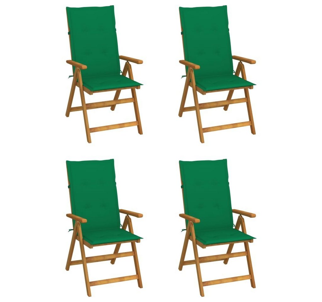 furnicato Gartenstuhl Hochlehner Verstellbar 4 Stk. mit Auflagen Massivholz Akazie (1 St) furnicato Gartenstuhl Hochlehner Verstellbar 4 Stk. mit Auflagen Massivholz Akazie (1 St) von furnicato