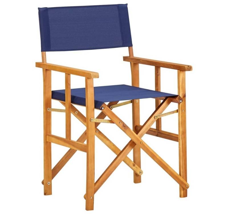 furnicato Gartenstuhl Regiestuhl Massivholz Blau (1 St) von furnicato
