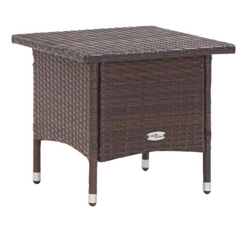 furnicato Gartentisch Beistelltisch Braun 50x50x47 cm Poly Rattan (1-St) von furnicato