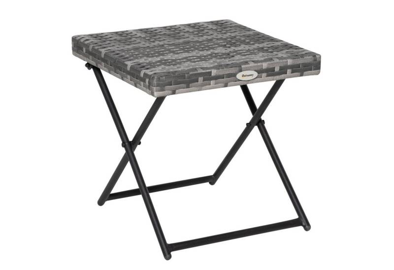 furnicato Gartentisch Beistelltisch aus Polyrattan klappbar Kaffeetisch Couchtisch Tablett B von furnicato