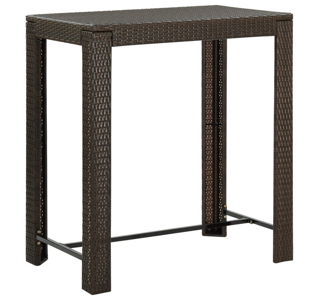 furnicato Gartentisch Garten-Bartisch Braun 100x60,5x110,5 cm Poly Rattan von furnicato