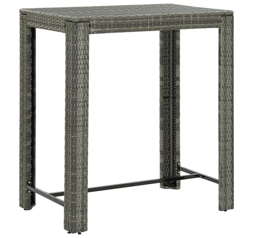 furnicato Gartentisch Garten-Bartisch Grau 100x60,5x110,5 cm Poly Rattan von furnicato