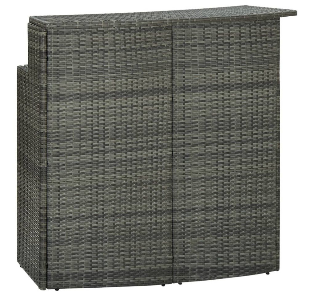 furnicato Gartentisch Garten-Bartisch Grau 120x55x110 cm Poly Rattan von furnicato