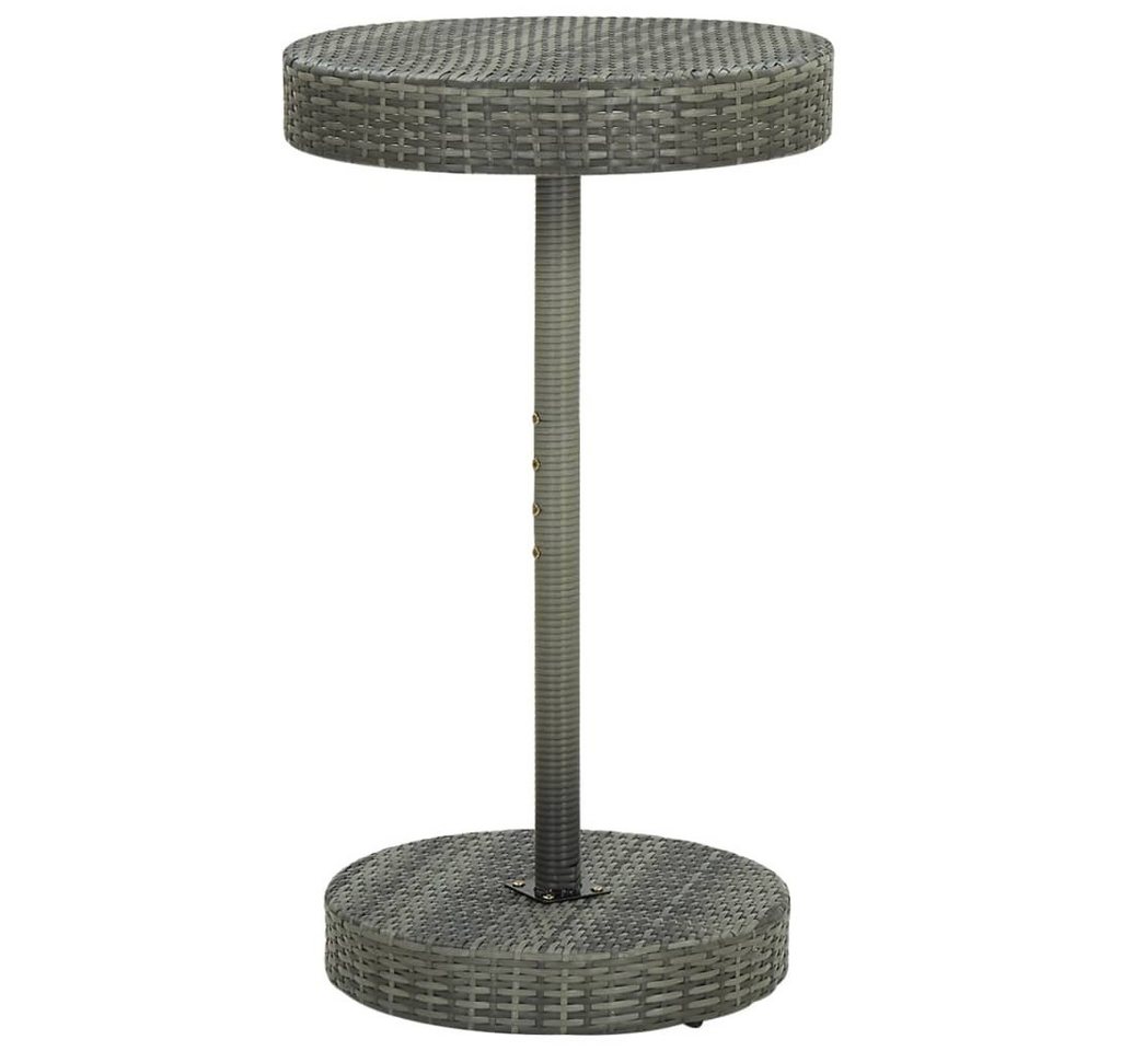 furnicato Gartentisch Grau 60,5x106 cm Poly Rattan von furnicato