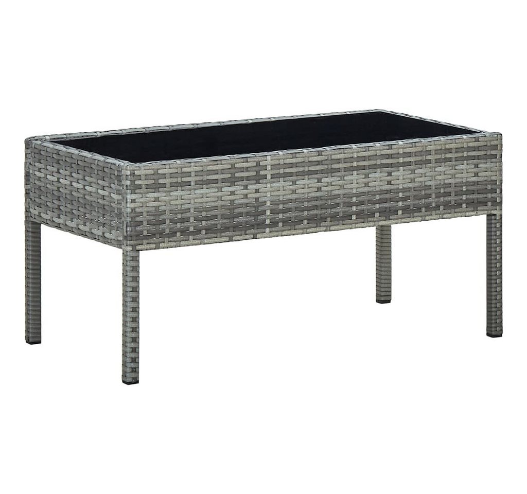 furnicato Gartentisch Grau 75x40x37 cm Poly Rattan von furnicato