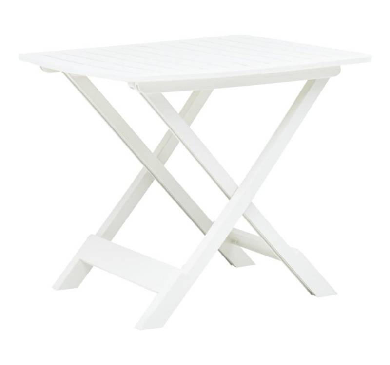 furnicato Gartentisch Klappbar Weiß 79 x 72 x 70 cm Kunststoff (1-St) von furnicato