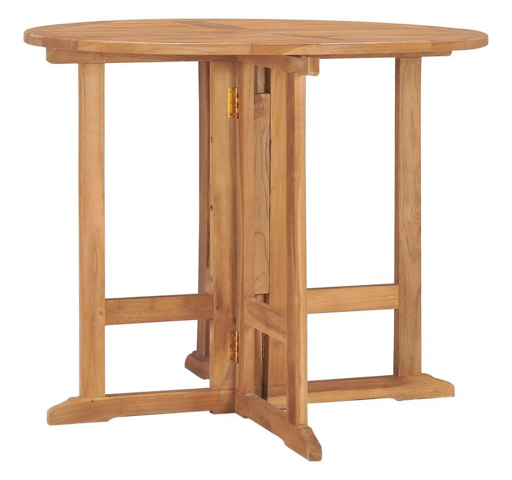 furnicato Gartentisch Klappbarer Garten-Esstisch Ø90x75 cm Massivholz (1-St) von furnicato