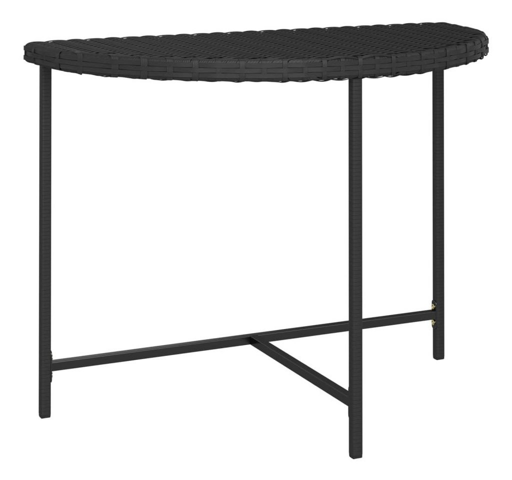 furnicato Gartentisch Schwarz 100x50x75 cm Poly Rattan (1-St) von furnicato