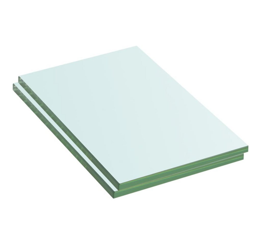 furnicato Glashängeschrank Regalböden 2 Stk. Glas Transparent 20x12 cm (2-St) von furnicato