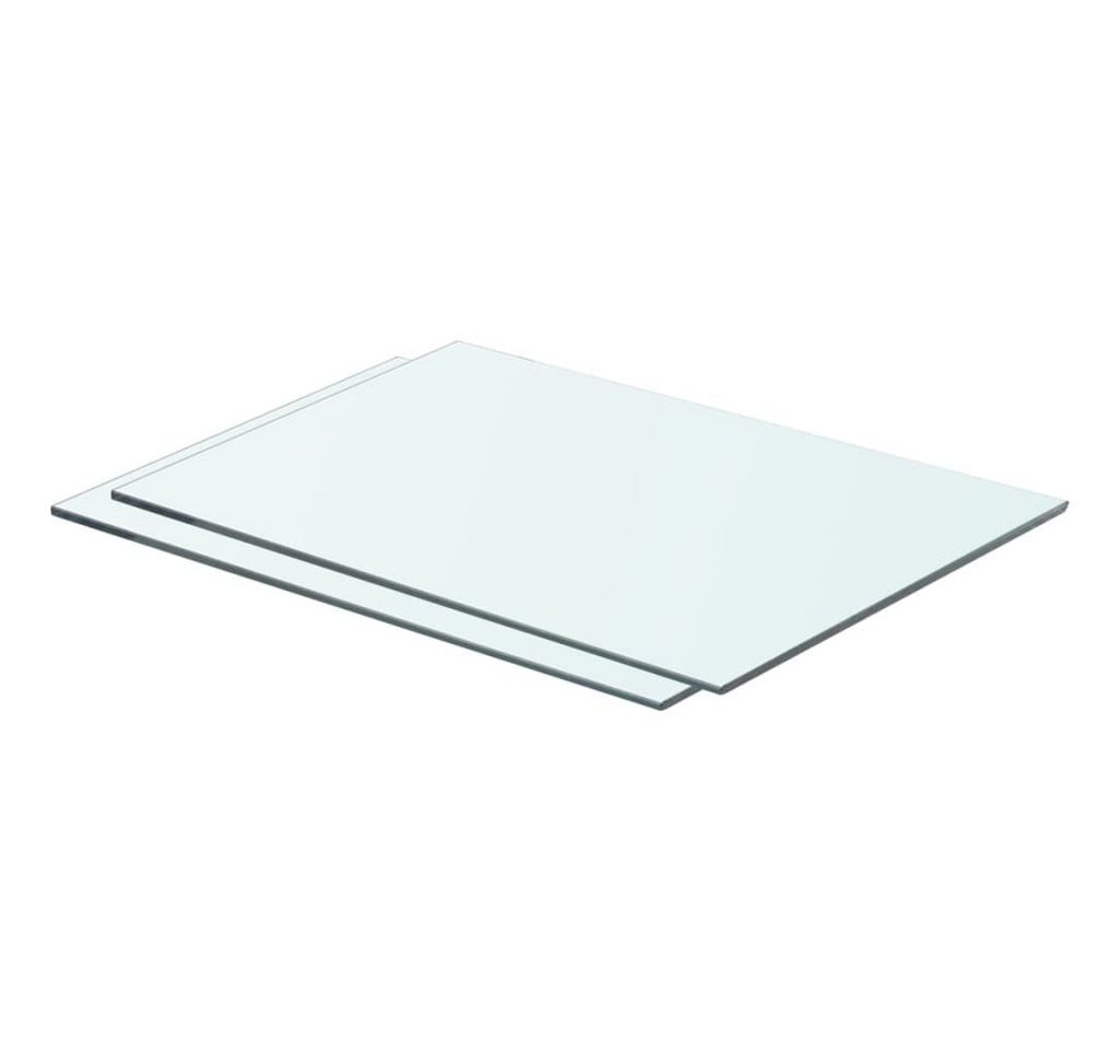 furnicato Glashängeschrank Regalböden 2 Stk. Glas Transparent 50x30 cm (2-St) von furnicato
