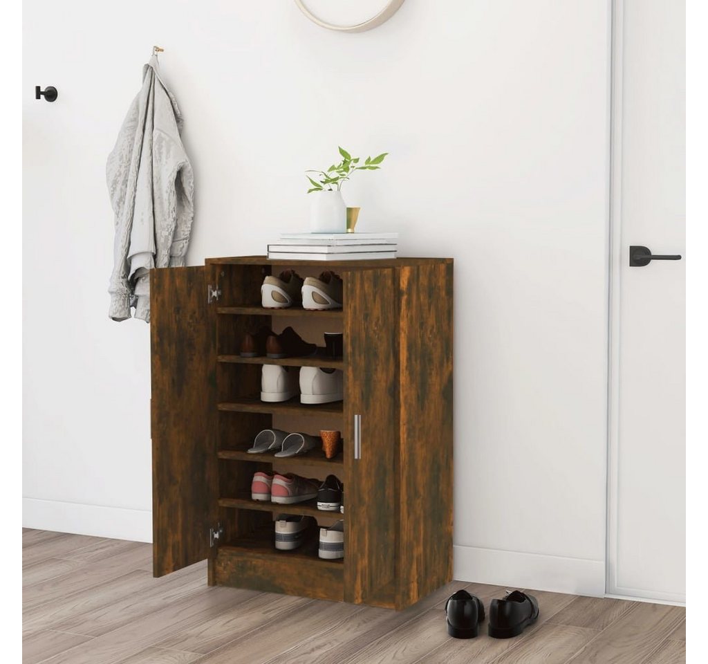 furnicato Hängeschuhschrank Schuhschrank Räuchereiche 60x35x92 cm Holzwerkstoff (1-St) von furnicato