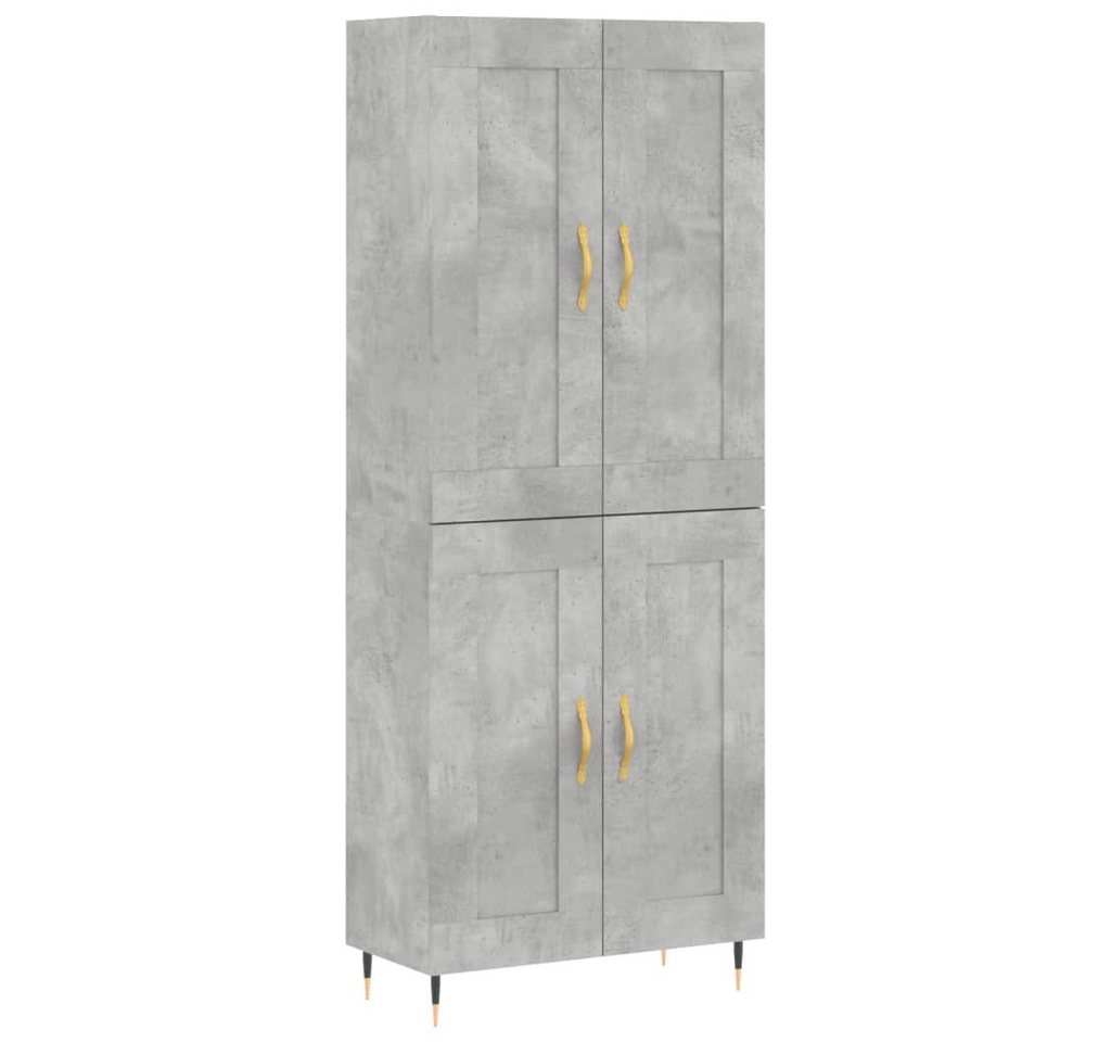 furnicato Highboard Betongrau 69,5x34x180 cm Holzwerkstoff (1 St) von furnicato