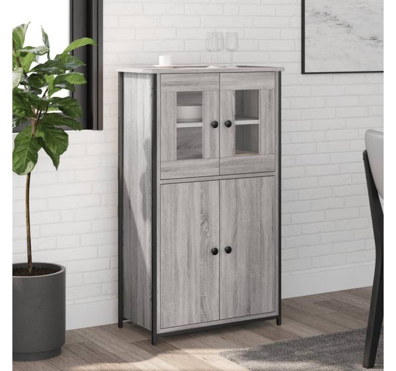 furnicato Highboard Grau Sonoma 62x32x106,5 cm Holzwerkstoff (1 St) von furnicato