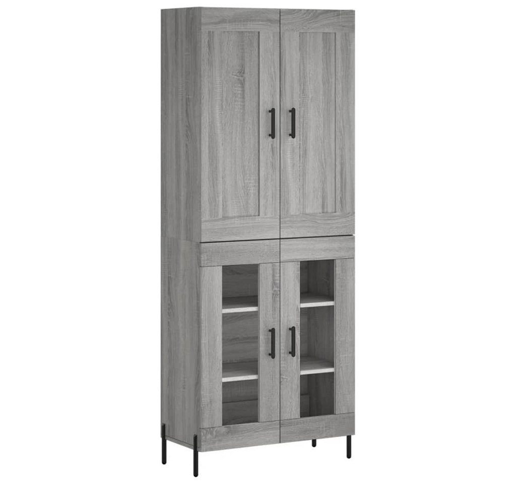 furnicato Highboard Grau Sonoma 69,5x34x180 cm Holzwerkstoff (1 St) von furnicato