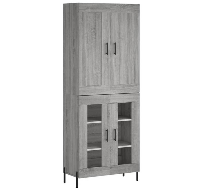 furnicato Highboard Grau Sonoma 69,5x34x180 cm Holzwerkstoff (1 St) von furnicato