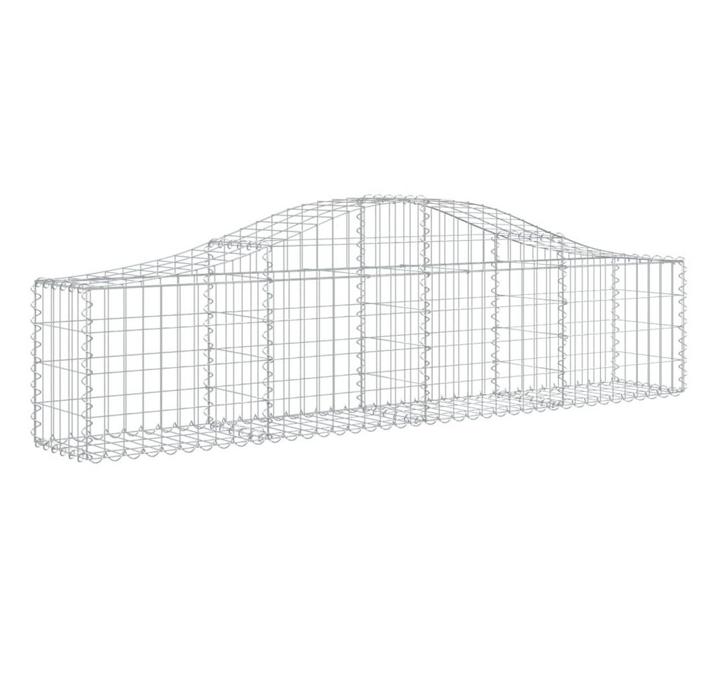 furnicato Hochbeet Gabione mit Hochbogen 200x30x40/60 cm Verzinktes Eisen (1 St) von furnicato