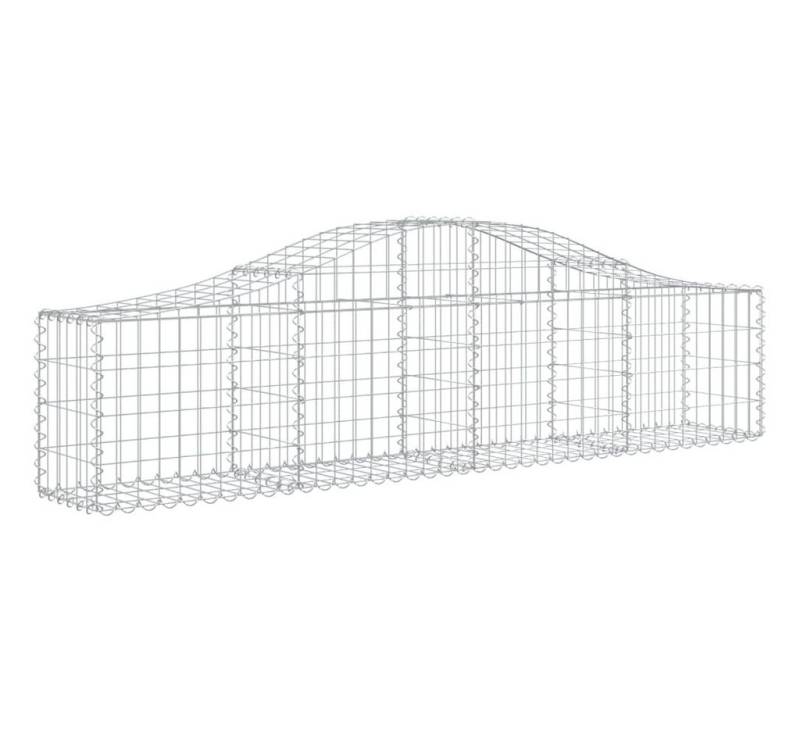 furnicato Hochbeet Gabione mit Hochbogen 200x30x40/60 cm Verzinktes Eisen (1 St) von furnicato