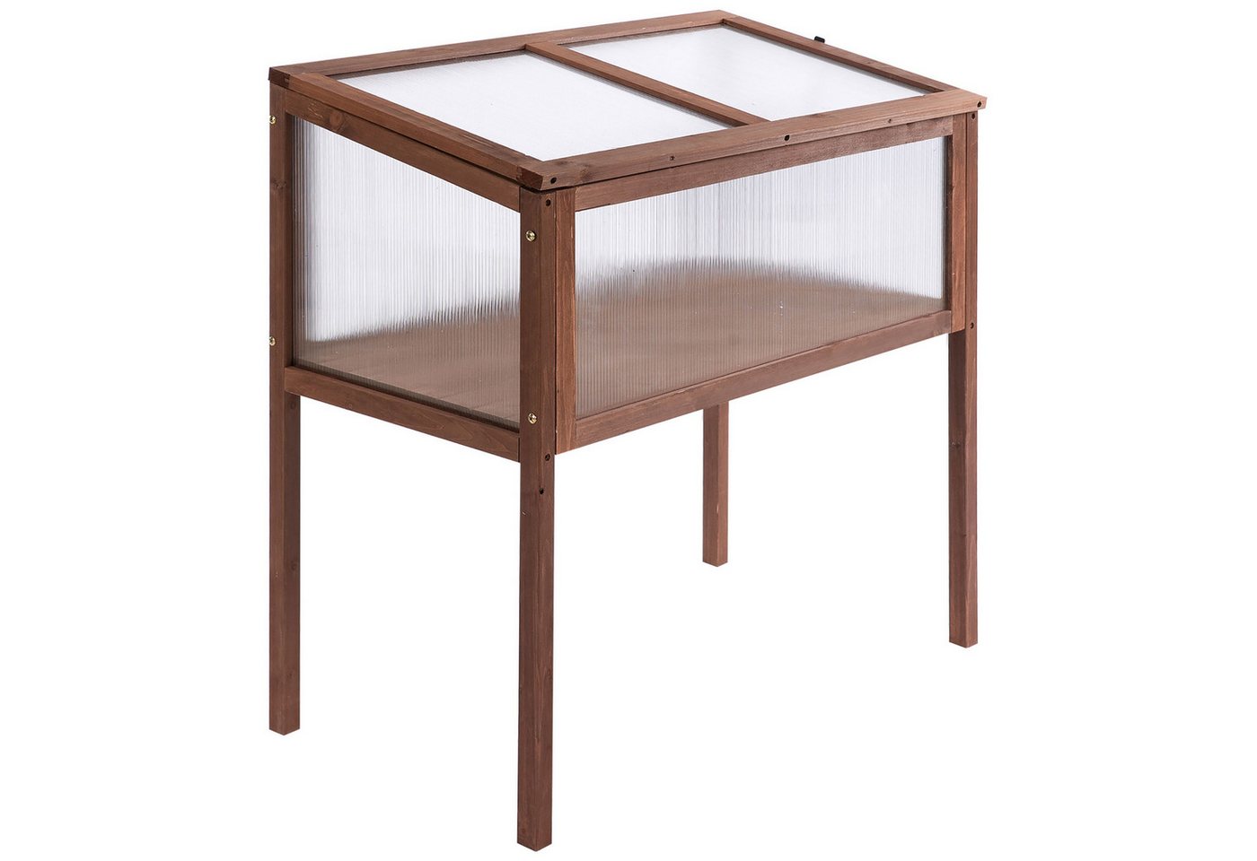 furnicato Hochbeet Holz Frühbeet 90x50x93 cm Braun für Garten Balkon von furnicato