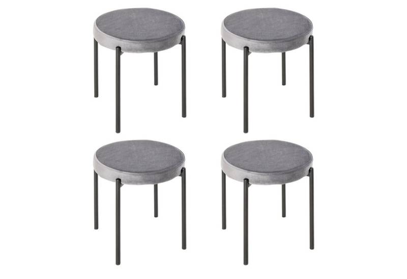 furnicato Hocker 4er-Set Esszimmerhocker Stapelbar Esszimmerstühle Küchenstuhl mit ge (1 St) von furnicato
