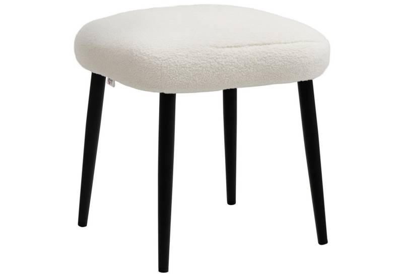 furnicato Hocker Hocker, Sitzhocker, Kaschmir-Optik, Fußhocker, Creme-Weiß (1 St) von furnicato