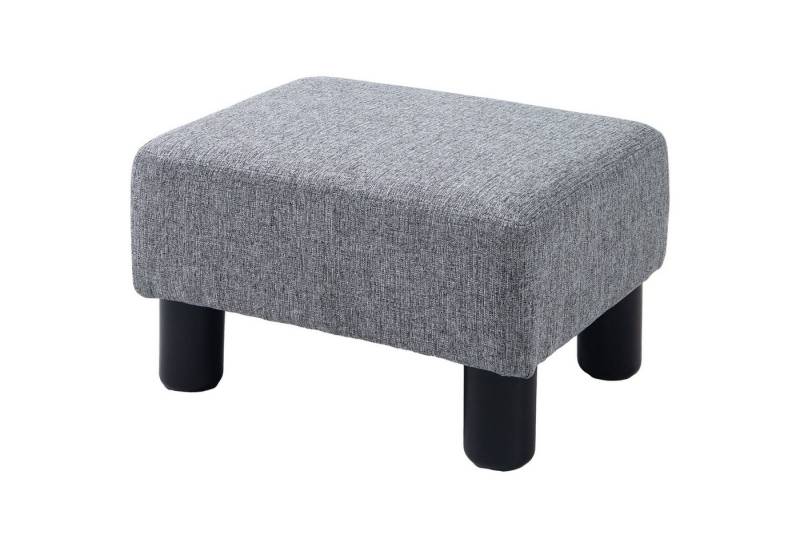 furnicato Hocker Hocker mit Stoffbezug in Leinenoptik, bis 110 kg, hellgrau, 40 x 30 x (1 St) von furnicato