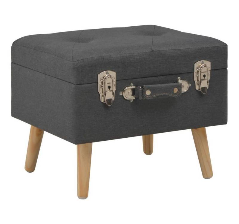 furnicato Hocker mit Stauraum 40 cm Dunkelgrau Stoff (1 St) von furnicato