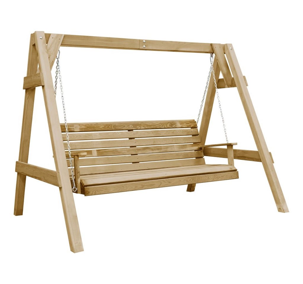furnicato Hollywoodschaukel Schaukelbank Imprägniertes Kiefernholz 205x150x157 cm von furnicato